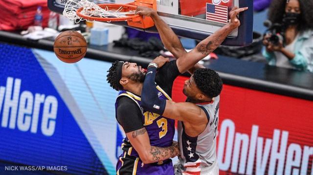 开云体育APP官网-惨遭八村垒血腥隔扣！浓眉末节打5号位强行挽尊